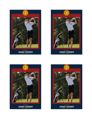 Circle Badge golf card — normal size preview