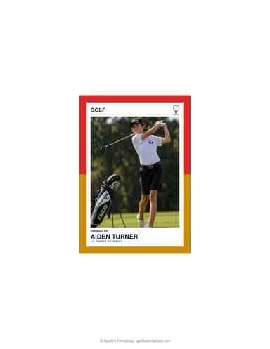 Split Halves golf card — enlarged size preview