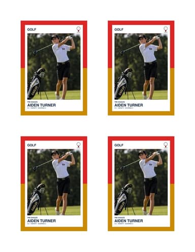 Split Halves golf card — normal size preview