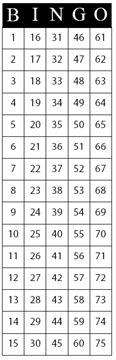 Free Bingo Shutter Card