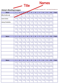 Instructions - Bowling scoreboard / score board / scoring boards / score pad