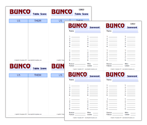 Free able bunco score sheets