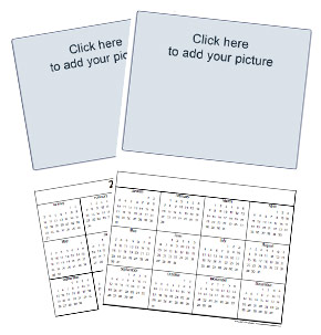 2025 printable blank photo calendar template