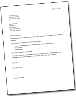 Free Example Cover Letter Templates