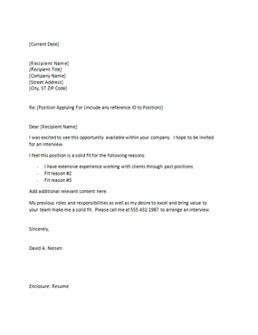 This cover letter template has both your address and the recipient's ...