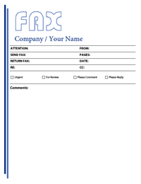 PDF Fax Cover Sheet