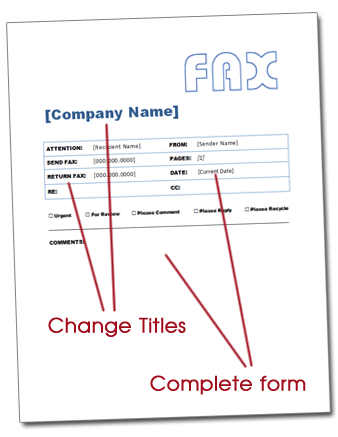 Free Fax Cover Letter Templates