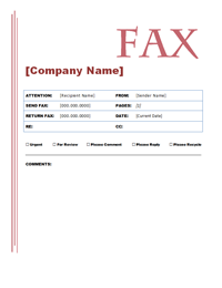 Blank fax cover letter template