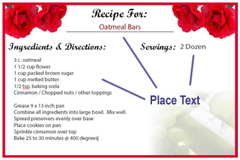 recipe layout template