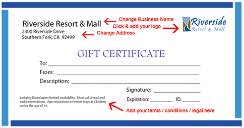 printable gift certificate template instructions
