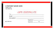 red-black - free gift certificate template