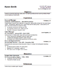 Job Resume Template Style 1