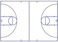 basketball court diagram labeled