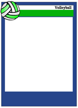 Blank Volleyball Card Template Example