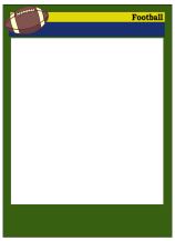 Blank Football Card Template Example