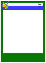 Blank golf Card Template Example
