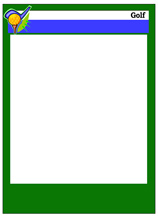 Blank golf Card Template Example