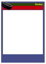 Hockey Card Templates Free Blank Printable Customize