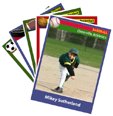 Sports card templates