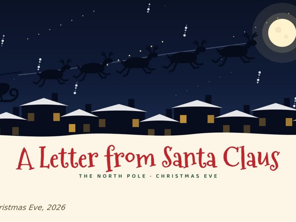 A letter from Santa template