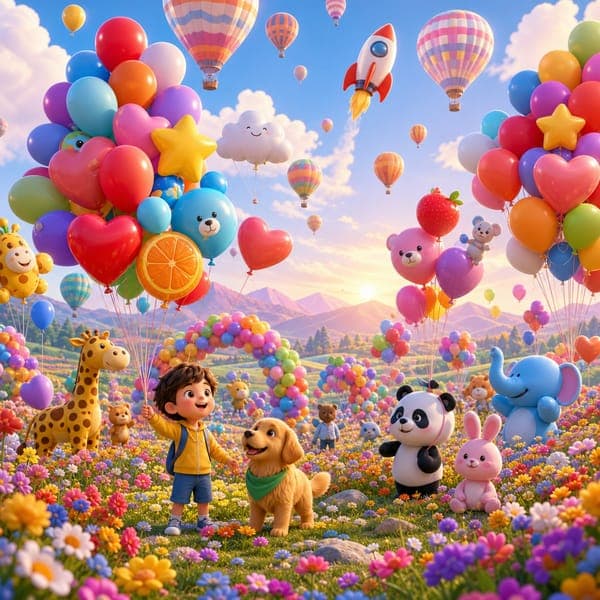 Balloon Meadow jigsaw puzzle
