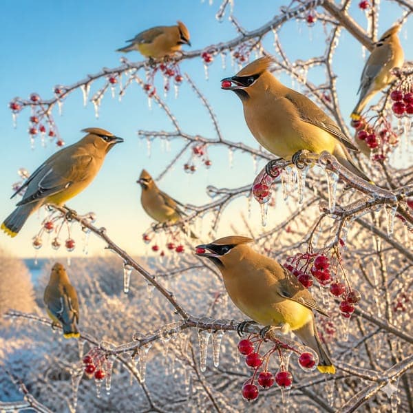 Cedar Waxwings jigsaw puzzle