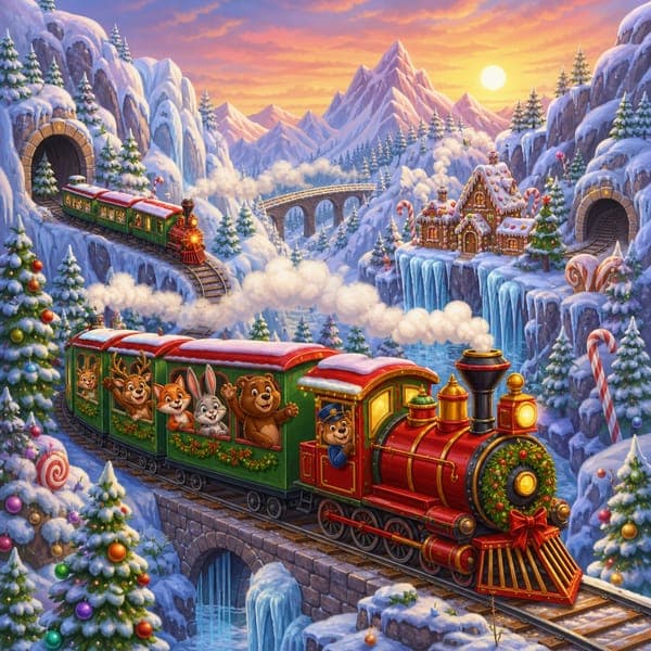 Christmas Train jigsaw puzzle