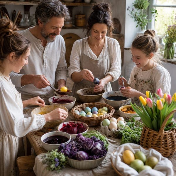 Dyeing Easter Eggs jigsaw puzzle