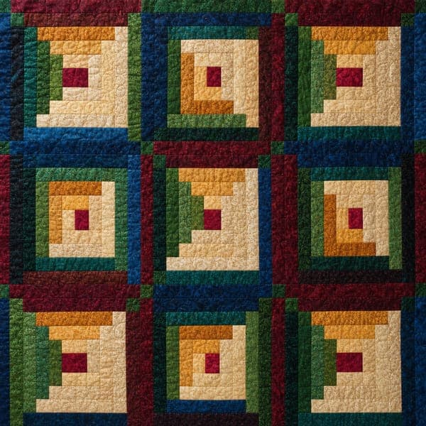 Log Cabin Quilt jigsaw puzzle