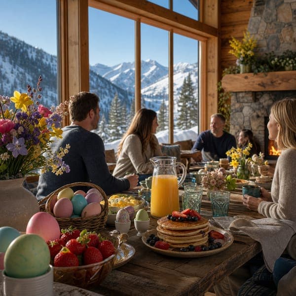 Mountain Lodge Easter jigsaw puzzle