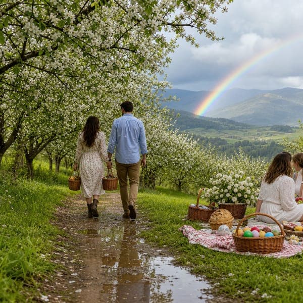 Orchard Rainbow Picnic jigsaw puzzle