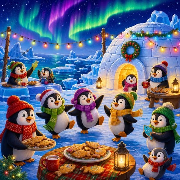 Penguin Christmas Party jigsaw puzzle