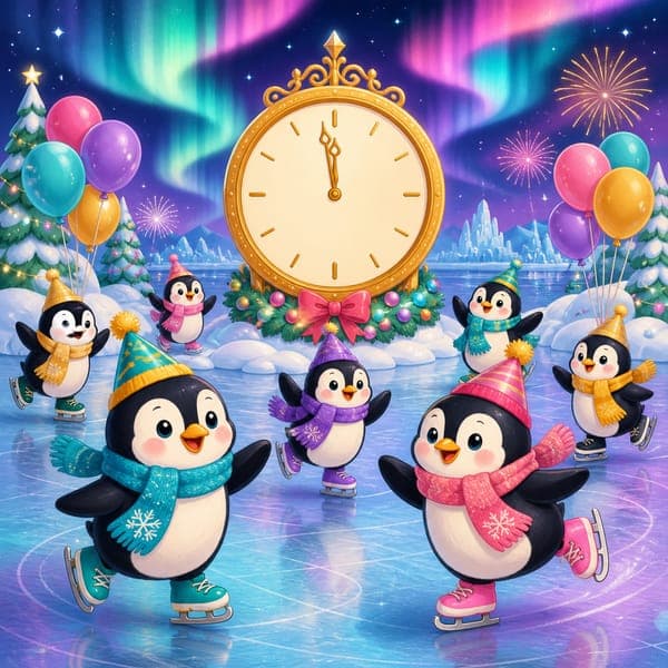 Penguin Skating Party jigsaw puzzle