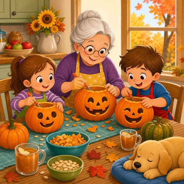Pumpkin Carving Night jigsaw puzzle