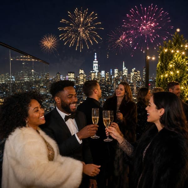 Rooftop New Year's Party jigsaw puzzle