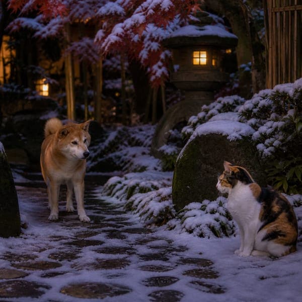 Shiba & Calico jigsaw puzzle
