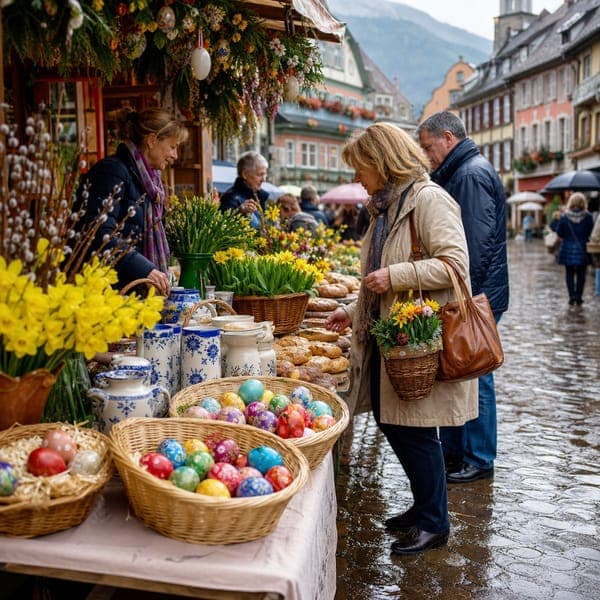 Spring Village Market jigsaw puzzle