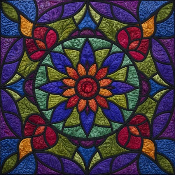 Stained Glass Quilt jigsaw puzzle