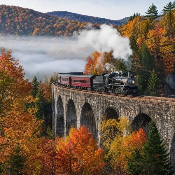 The Autumn Viaduct jigsaw puzzle