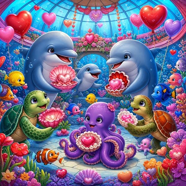 Undersea Valentine Party jigsaw puzzle