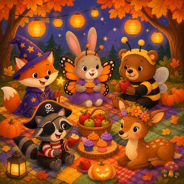 Woodland Costume Picnic jigsaw puzzle