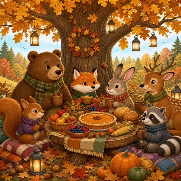 Woodland Harvest Feast jigsaw puzzle