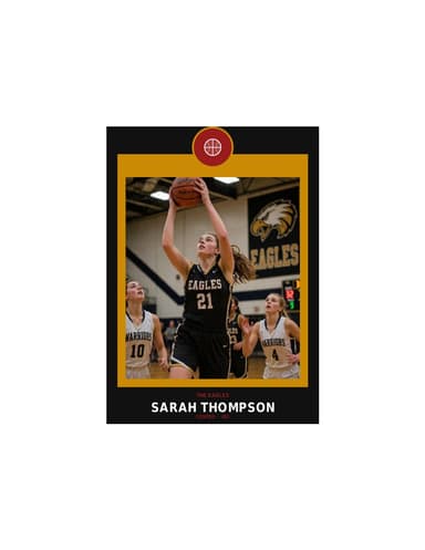 Circle Badge basketball card — enlarged size preview