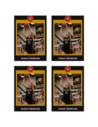 Circle Badge basketball card — normal size preview