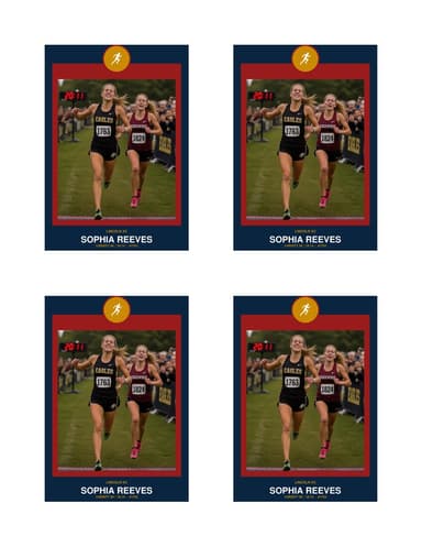 Circle Badge cross country card normal preview