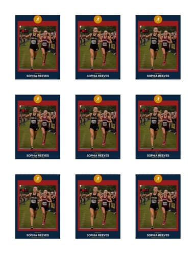 Circle Badge cross country team sheet preview