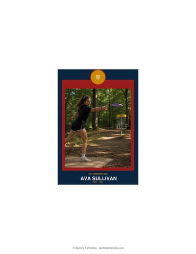 Circle Badge disc golf card enlarged preview