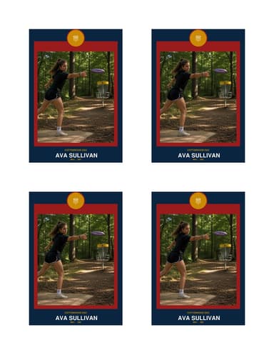 Circle Badge disc golf card normal preview
