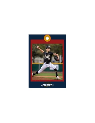 Circle Badge baseball card — enlarged size preview
