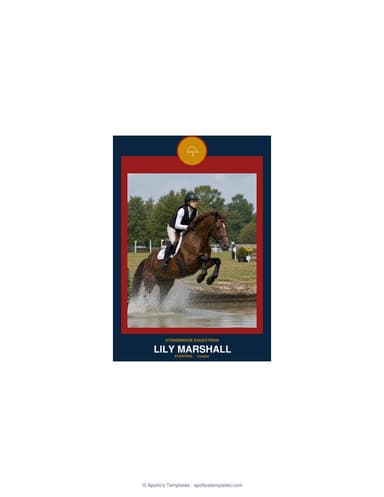 Circle Badge equestrian card enlarged preview